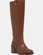 Tommy Hilfiger Кожени ботуши RIDING LTHR LONG BOOT BLOCK HEEL