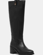 Tommy Hilfiger Кожени ботуши RIDING LTHR LONG BOOT BLOCK HEEL