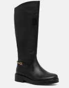 Tommy Hilfiger Кожени ботуши TH HORSEBIT RIDING LONG BOOT