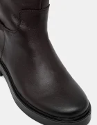Tommy Hilfiger Кожени ботуши TH HORSEBIT RIDING LONG BOOT в кафяво с равна подметка FW0FW08863