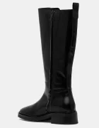 Tommy Hilfiger Кожени ботуши TH MINIMAL ABRASIVATO LONG BOOT в черно с дебел ток FW0FW08979