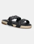 Tommy Hilfiger Кожени чехли LEATHER ROPE ESPADRILLE MULE