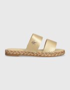 Tommy Hilfiger Кожени чехли TH GOLD FLAT ESPADRILLE SANDAL