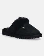 Tommy Hilfiger Кожени чехли TH SHEARLING HOUSE SHOE в черно FW0FW09063