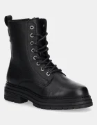 Tommy Hilfiger Кожени кубинки TH PLAQUE PEBBLE LACE BOOT