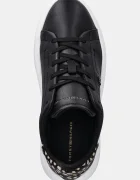 Tommy Hilfiger Кожени маратонки ANIMAL PRINT PLATFORM SNEAKER в черно FW0FW09023