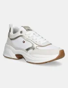 Tommy Hilfiger Кожени маратонки TH CHUNKY RUNNER METALLIC в бяло FW0FW09204