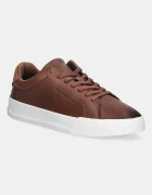 Tommy Hilfiger Кожени маратонки TH COURT CORE COGNAC
