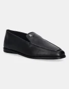 Tommy Hilfiger Кожени мокасини TH LEATHER LOAFER в черно с равна подметка FW0FW09319