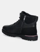 Tommy Hilfiger Кожени обувки CORPORATE W LTH LACE BOOT мъжки в черно FM0FM05606