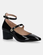 Tommy Hilfiger Кожени обувки с дебел ток PUMP DOUBLE STRAP PATENT LEATHER