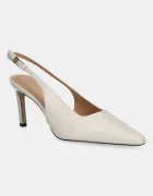 Tommy Hilfiger Кожени обувки с тънък ток SQUARED TOE HIGH HEEL SLINGBACK