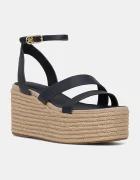 Tommy Hilfiger Кожени сандали ANKLE STRAP LEATHER PLATFORM