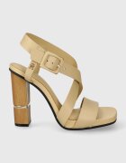 Tommy Hilfiger Кожени сандали HARDWARE BLOCK HIGH HEEL