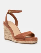 Tommy Hilfiger Кожени сандали LEATHER & SUEDE HIGH WEDGE ESPAD