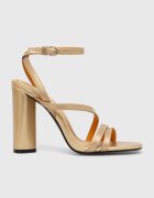 Tommy Hilfiger Кожени сандали TH GOLD BLOCK HIGH HEEL