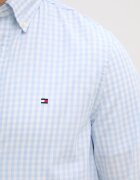 Tommy Hilfiger мъжка памучна риза синя на каре MW0MW42445