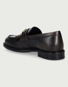 Tommy Hilfiger мокасини дамски от кожа TH CHAIN FRINGE LEATHER LOAFER кафяви FW0FW09668