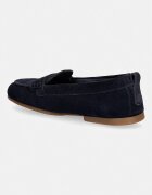 Tommy Hilfiger мокасини дамски от велур TH FLEX SUEDE LOAFER BALLERINA тъмносини FW0FW09507