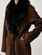 Tommy Hilfiger палто дамско с вълна кафяво WW0WW51105