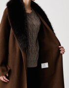 Tommy Hilfiger палто дамско с вълна кафяво WW0WW51105
