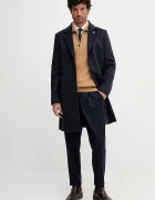 Tommy Hilfiger палто мъжко с вълна тъмносиньо MW0MW40768