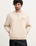 Tommy Hilfiger Памучен суичър мъжки в бежово с изчистен дизайн MW0MW41432