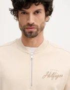 Tommy Hilfiger Памучен суичър мъжки в бежово с изчистен дизайн MW0MW41432