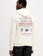 Tommy Hilfiger Памучен суичър мъжки в бежово с качулка с принт MW0MW41434