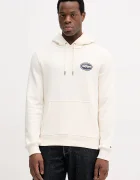 Tommy Hilfiger Памучен суичър мъжки в бежово с качулка с принт MW0MW41434
