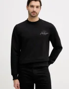 Tommy Hilfiger Памучен суичър мъжки в черно с апликация MW0MW42536