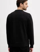 Tommy Hilfiger Памучен суичър мъжки в черно с апликация MW0MW42536