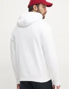 Tommy Hilfiger Памучен суичър в бяло с качулка с принт MW0MW38671