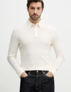 Tommy Hilfiger Памучна блуза с дълги ръкави в бежово с изчистен дизайн MW0MW41930