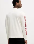 Tommy Hilfiger Памучна блуза с дълги ръкави в бежово с принт MW0MW41467