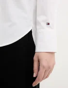 Tommy Hilfiger Памучна риза дамска в бежово със свободна кройка с класическа яка WW0WW48190