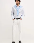 Tommy Hilfiger Памучна риза в синьо с кройка по тялото с италианска яка MW0MW41657