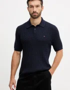Tommy Hilfiger Памучна тениска с яка