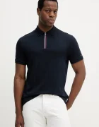 Tommy Hilfiger Памучна тениска с яка