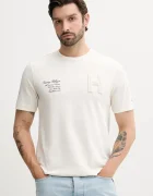 Tommy Hilfiger Памучна тениска в бежово с апликация MW0MW39364