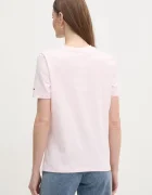 Tommy Hilfiger Памучна тениска в розово WW0WW45428