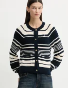 Tommy Hilfiger Памучна жилетка дамска в тъмносиньо от лека материя WW0WW48795
