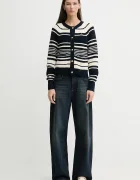 Tommy Hilfiger Памучна жилетка дамска в тъмносиньо от лека материя WW0WW48795