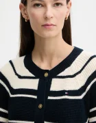 Tommy Hilfiger Памучна жилетка дамска в тъмносиньо от лека материя WW0WW48795