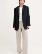 Tommy Hilfiger Памучно сако в тъмносиньо с едно копче с изчистен дизайн WW0WW46808