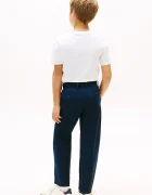 Tommy Hilfiger панталон чино детски от памук с еластан тъмносин KB0KB10199