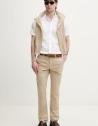 Tommy Hilfiger панталон чино мъжки от памук с еластан бежов MW0MW41923