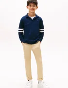 Tommy Hilfiger панталон чино за деца с памук бежов със стандартна талия KB0KB09638
