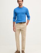Tommy Hilfiger панталон мъжки от памук с еластан бежов MW0MW40690