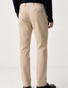 Tommy Hilfiger панталон мъжки от памук с еластан бежов MW0MW41993